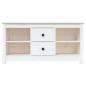 Preview: TV-Schrank Weiß 103x36,5x52 cm Massivholz Kiefer