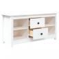 Preview: TV-Schrank Weiß 103x36,5x52 cm Massivholz Kiefer