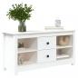 Preview: TV-Schrank Weiß 103x36,5x52 cm Massivholz Kiefer