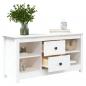 Preview: TV-Schrank Weiß 103x36,5x52 cm Massivholz Kiefer