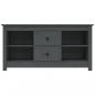 Preview: TV-Schrank Grau 103x36,5x52 cm Massivholz Kiefer