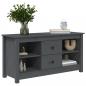 Preview: TV-Schrank Grau 103x36,5x52 cm Massivholz Kiefer