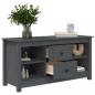 Preview: TV-Schrank Grau 103x36,5x52 cm Massivholz Kiefer