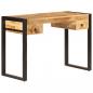 Preview: Schreibtisch mit 2 Schubladen 110 x 50 x 77 cm Mangoholz Massiv