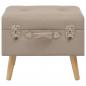 Preview: Hocker mit Stauraum 40 cm Beige Stoff