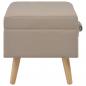 Preview: Hocker mit Stauraum 40 cm Beige Stoff