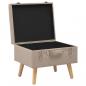 Preview: Hocker mit Stauraum 40 cm Beige Stoff