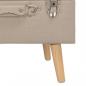 Preview: Hocker mit Stauraum 40 cm Beige Stoff