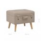 Preview: Hocker mit Stauraum 40 cm Beige Stoff