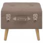 Preview: Hocker mit Stauraum 40 cm Braun Stoff