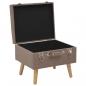 Preview: Hocker mit Stauraum 40 cm Braun Stoff