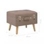 Preview: Hocker mit Stauraum 40 cm Braun Stoff