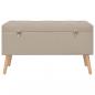 Preview: Hocker mit Stauraum 3 Stk. Beige Stoff