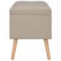 Preview: Hocker mit Stauraum 3 Stk. Beige Stoff