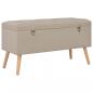 Preview: Hocker mit Stauraum 3 Stk. Beige Stoff