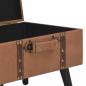 Preview: Hocker mit Stauraum 40 cm Braun Kunstleder