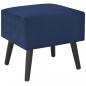 Preview: Nachttisch Blau 40 x 35 x 40 Samt