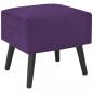 Preview: Nachttisch Dunkelviolett 40 x 35 x 40 Samt