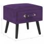 Preview: Nachttisch Dunkelviolett 40 x 35 x 40 Samt