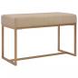 Preview: ARDEBO.de - Bank 80 cm Beige Samt