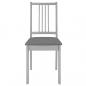 Preview: Esszimmerstühle mit Polstern 4 Stk. Grau Massivholz