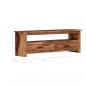 Preview: TV-Schrank 118x30x40 cm Massivholz Palisander