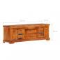 Preview: TV-Schrank 119x30x40 cm Massivholz Akazie