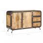 Preview: Sideboard 140 x 40 x 80 cm Mango-Massivholz