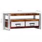 Preview: TV-Schrank 90x30x40 cm Altholz Massiv 