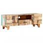 Preview: TV-Schrank Handgeschnitzt 120x30x40 cm Altholz Massiv