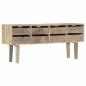 Preview: ARDEBO.de - Sideboard 140×30×60 cm Massivholz Mango