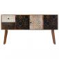 Preview: Sideboard mit Druckmuster 130×30×70 cm Massivholz Mango