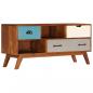 Preview: ARDEBO.de - TV-Schrank mit 3 Schubladen 110 x 35 x 50 cm Akazienholz Massiv