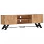 Preview: TV-Schrank 140 x 30 x 45 cm Massivholz Akazie