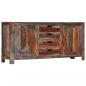 Preview: ARDEBO.de - Sideboard Grau 160 x 40 x 75 cm Massivholz 