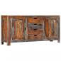 Preview: Sideboard Grau 160 x 40 x 75 cm Massivholz 