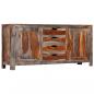 Preview: Sideboard Grau 160 x 40 x 75 cm Massivholz 