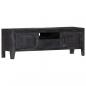 Preview: TV-Schrank Schwarz 118 x 30 x 40 cm Massivholz Mango 