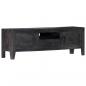 Preview: TV-Schrank Schwarz 118 x 30 x 40 cm Massivholz Mango 