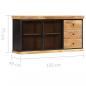 Preview: Sideboard 150 x 40 x 75 cm Massivholz Mango 