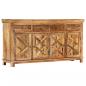 Preview: ARDEBO.de - Sideboard mit 4 Schubladen 160 x 40 x 85 cm Massivholz Mango