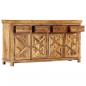 Preview: Sideboard mit 4 Schubladen 160 x 40 x 85 cm Massivholz Mango