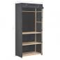 Preview: 3-stufiger Kleiderschrank Grau 79 x 40 x 170 cm Stoff