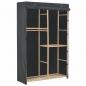 Preview: ARDEBO.de - 3-stufiger Kleiderschrank Grau 110 x 40 x 170 cm Stoff