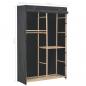 Preview: 3-stufiger Kleiderschrank Grau 110 x 40 x 170 cm Stoff