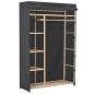 Preview: ARDEBO.de - Kleiderschrank Grau 110 x 40 x 170 cm Stoff