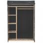 Preview: Kleiderschrank Grau 110 x 40 x 170 cm Stoff