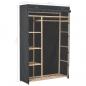 Preview: Kleiderschrank Grau 110 x 40 x 170 cm Stoff