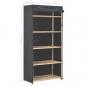 Preview: Kleiderschrank Grau 79 x 40 x 170 cm Stoff