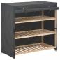 Preview: ARDEBO.de - Schuhschrank mit Abdeckung Grau 79 x 40 x 80 cm Stoff